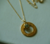 Small Circle & stone Necklace